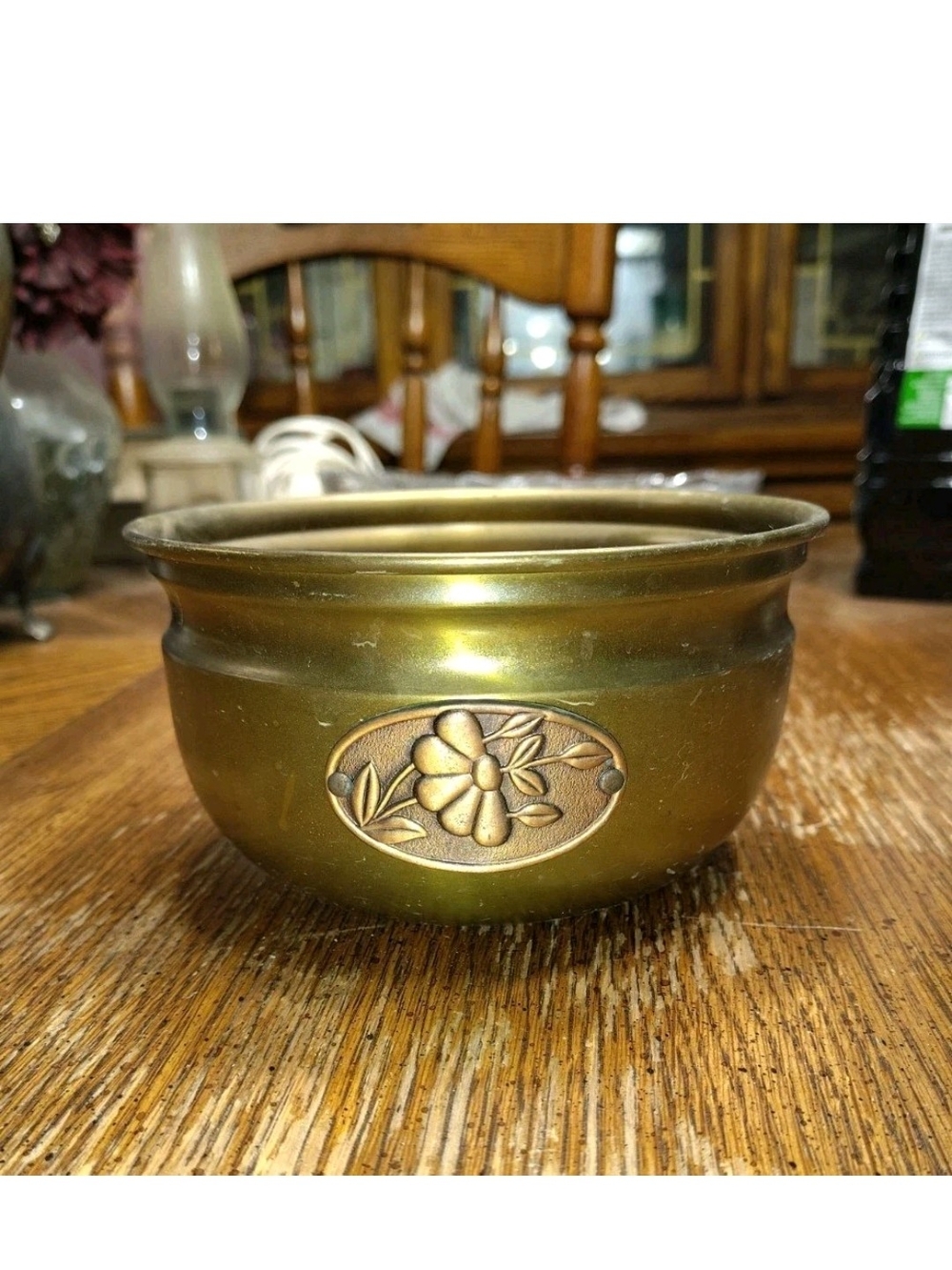 vintage Princess House Heritage Brass Planter (Model #310)
